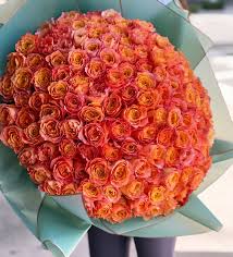 150 Premium Orange Roses Bouquet